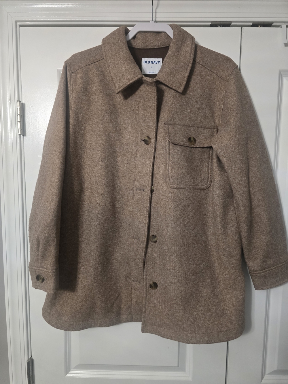 Old Navy Men’s Tan Wool-Blend Pea Coat